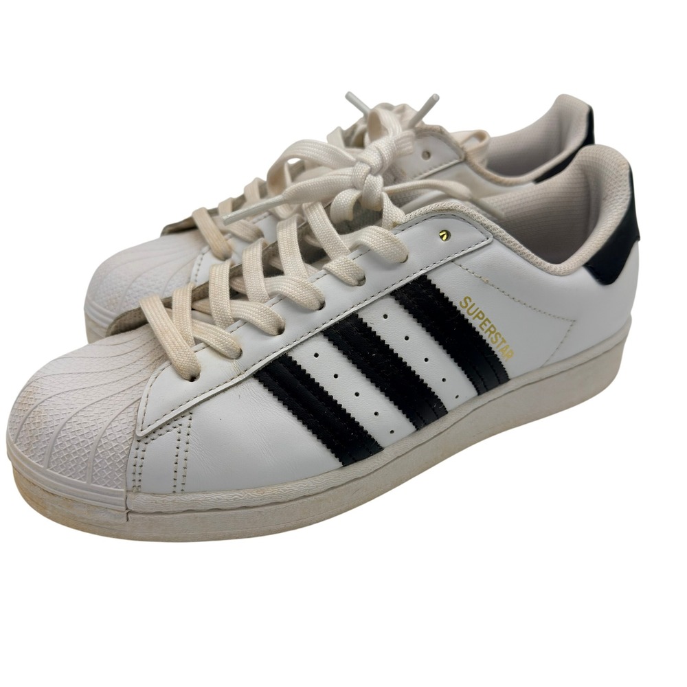 Adidas Superstar Sneakers Womens 8.5 White Black Shell Toe Leather FV3284
